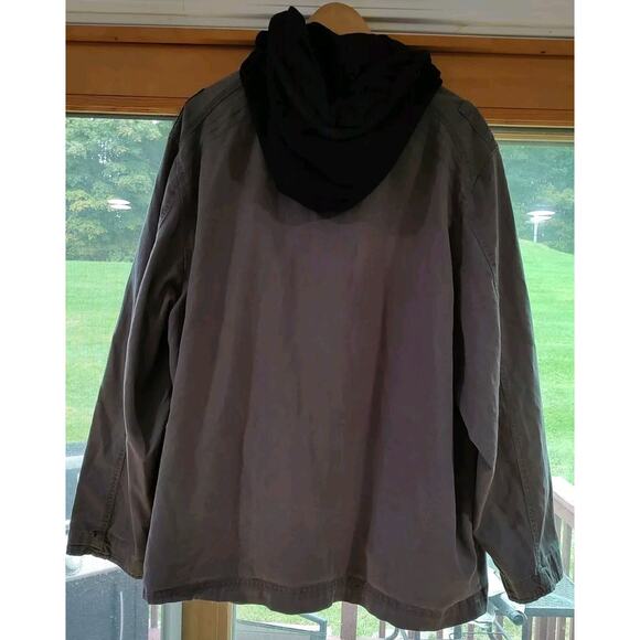 Women's REBEL & SOUL New York Patch Dark Gray Full Zip/Button Jacket Sz XXL - Picture 8 of 11